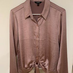 Express mauve silk blouse